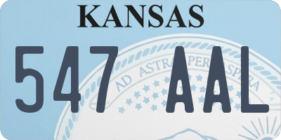 KS license plate 547AAL