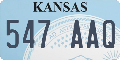 KS license plate 547AAQ