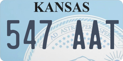 KS license plate 547AAT