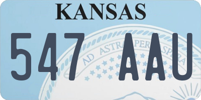 KS license plate 547AAU