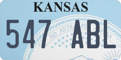 KS license plate 547ABL