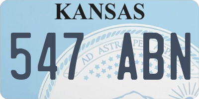 KS license plate 547ABN