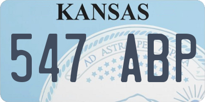 KS license plate 547ABP