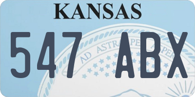 KS license plate 547ABX