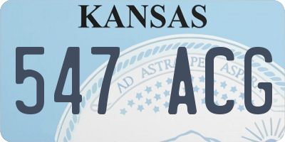 KS license plate 547ACG