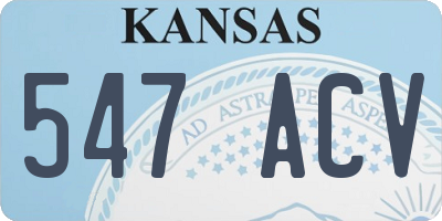 KS license plate 547ACV