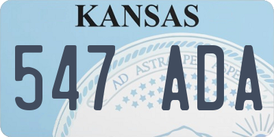 KS license plate 547ADA