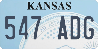 KS license plate 547ADG