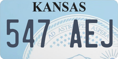 KS license plate 547AEJ