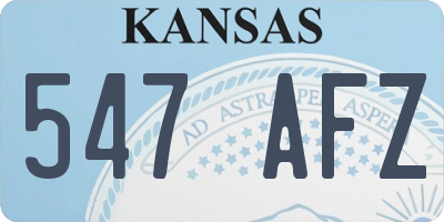 KS license plate 547AFZ