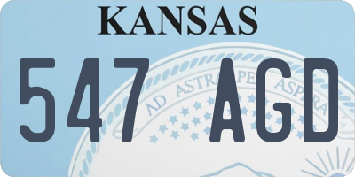 KS license plate 547AGD