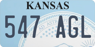 KS license plate 547AGL