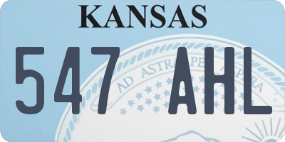 KS license plate 547AHL