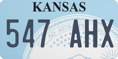 KS license plate 547AHX