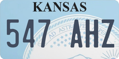 KS license plate 547AHZ