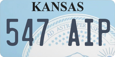 KS license plate 547AIP