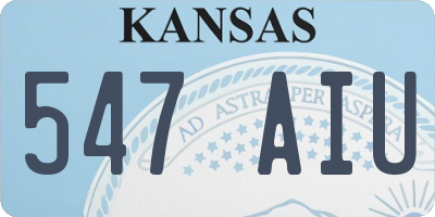 KS license plate 547AIU
