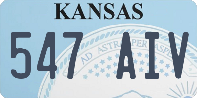 KS license plate 547AIV