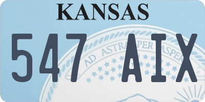 KS license plate 547AIX