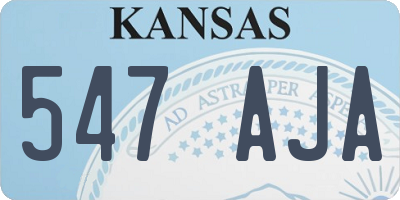 KS license plate 547AJA