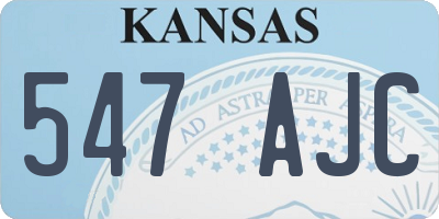 KS license plate 547AJC