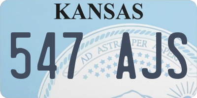 KS license plate 547AJS