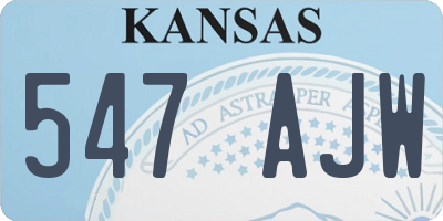 KS license plate 547AJW