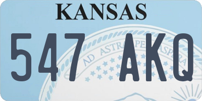KS license plate 547AKQ