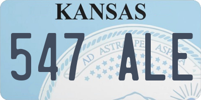KS license plate 547ALE