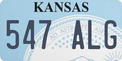 KS license plate 547ALG