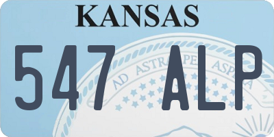 KS license plate 547ALP