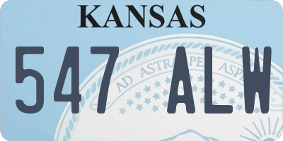 KS license plate 547ALW