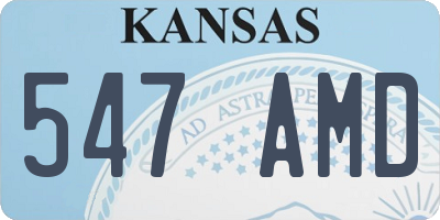 KS license plate 547AMD
