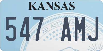 KS license plate 547AMJ