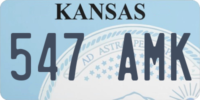 KS license plate 547AMK