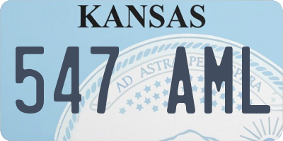 KS license plate 547AML