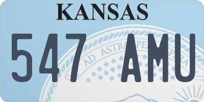 KS license plate 547AMU