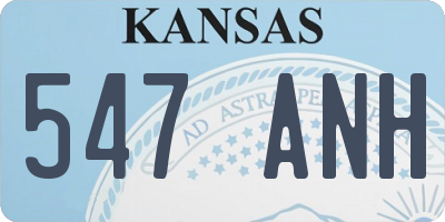 KS license plate 547ANH