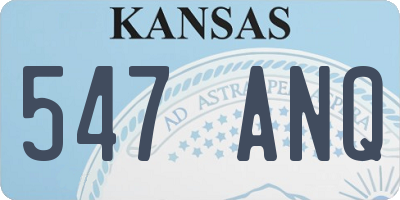 KS license plate 547ANQ