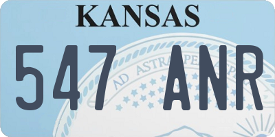 KS license plate 547ANR
