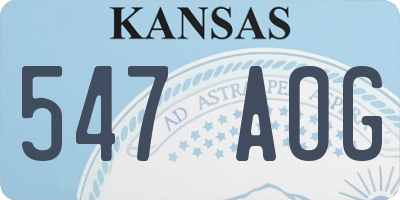 KS license plate 547AOG