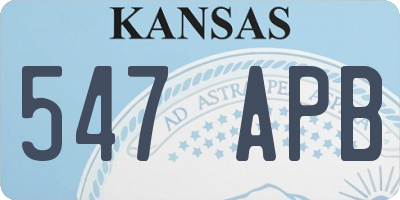 KS license plate 547APB