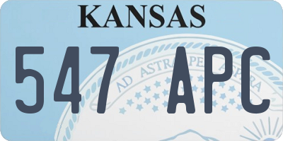 KS license plate 547APC