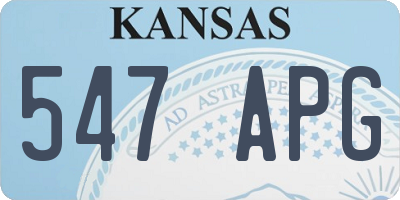 KS license plate 547APG