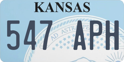 KS license plate 547APH