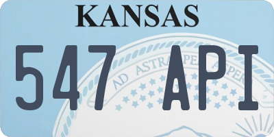 KS license plate 547API