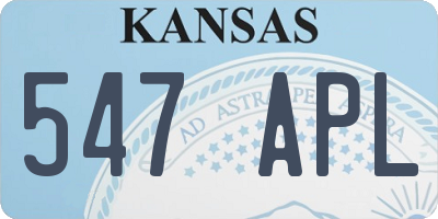 KS license plate 547APL