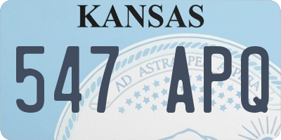 KS license plate 547APQ