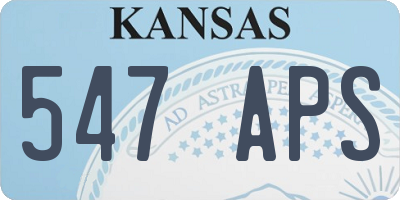 KS license plate 547APS