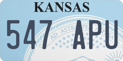 KS license plate 547APU